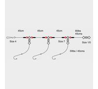 Tronix 3 Hook Flapper 3 Up (Size 2) - Clear, Clear