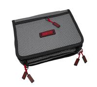 Tronix Pro Match Organiser Grey/Black | Sea Fishing Compact Tackle Organiser | 5 Heavy Duty Rig Wallets | Pocket for Tools, Line, Accessories | Front Zipped Mesh Pocket | Carry Handle | Double Zips