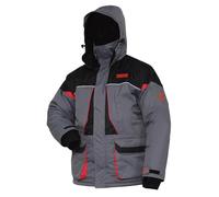 Tronix Pro Snug Jacket | Grey, Black & Red XL | Sea Fishing Winter Jacket | Thermo Guard Insulation to -25 Centigrade | Wind and Waterproof | Breathable | YKK Zippers | Inner and Outer Pockets