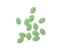 Tronixpro Oval Beads Hard 4x5mm Qty 100 Lumi | Sea Fishing Glowing Attractor Beads | Green Glow | for Rig Making | Hook Length Attractors | Ideal for Night Fishing | Bream, Whiting, Flatfish