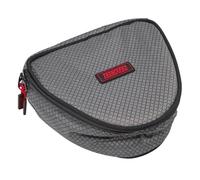 Tronixpro Reel Case Grey Black | Sea Fishing Reel Case | for Fixed Spool or Multiplier Reels | Water Resistant Wipe Clean Fabric | 25cm x 25cm x 12cm | Zipped | Pull Cord with Rubberised Tabs