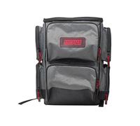 Tronixpro Rucksack Grey/Black | Sea Fishing Rucksack | Free Standing with Durable Base | Water Resistant 420D Fabric | Large Single Compartment | 4 Pannier and 2 Front Pockets Zipped with Pull Cords