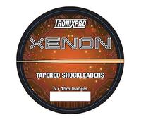 Tronixpro Xenon Tapered Leaders, Clear, 0.35-0.60mm, 15lb-50lb, 5x15m