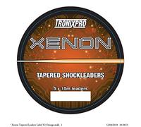 Tronixpro Xenon Tapered Leaders, Orange, 0.35-0.60mm, 15lb-50lb, 5x15m