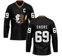 TronX Shore 69 Sudbury Blueberry Bulldogs Adult Fan Hockey Jerseys, Black, XXL