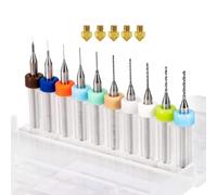 TRONXY 3D Printer Nozzle Cleaning Kit, 10 pcs 0.1-1.0 mm Needles Drill Bits + 5 pcs MK8 Nozzle 0.4 mm Hardened Steel for FDM 3D Printer Extruder