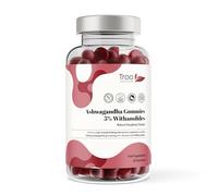 Troo Health Care Ashwagandha Gummies 1200mg - 60 Delicious Natural Raspberry Gummy Chewables - Ashwagandha Root Extract Supplement with 5% Withanolides - Vegan & Gluten-Free