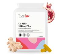 Troo Health Care Co-Enzyme Q10 Supplement (CoQ10) - 100 milligrams 90 Vegetarian Capsules - Naturally Fermented Trans Form for High Absorption - UK Manufactured to GMP Standards