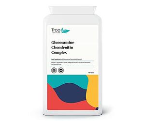 Troo Health Care Glucosamine Chondrotin Complex with Vitamin C - 180 Tablets - Supports Collagen Formation to Help Maintain Healthy Bones, Cartilage & Joints - UK Made Supplement to GMP Standards
