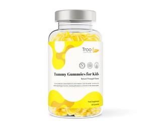 Troo Health Care Tummy Gummies Probiotics with Vitamins for Kids & Adults - 60 Natural Pineapple Active Bacteria Gummies with Vitamin C, B3, B5 and B6 to Support Immune Function and Mental Development