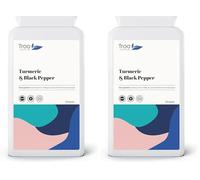 Troo Health Care Turmeric Capsules with Black Pepper to Aid Absorption - High Strength 1000mg per Serving of Turmeric Curcumin - Manufactured in The UK (Pack of 2)