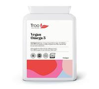 Troo Health Care Vegan Omega 3 Algal Oil 1332mg Per Serving - Provides 732mg Omegas Including a Minimum of 400mg DHA & 200mg EPA - Sustainable Plant Source Omega Oil Softgels - 90 Capsules - UK Made