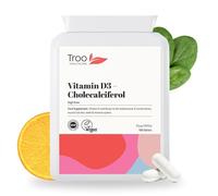 Troo Health Care Vitamin D3 25µg 1000iu Supplement - 180 High Strength Vegan VIT D Tablets - Daily Cholecalciferol Supplement - Immune System Support Vitamins - UK Manufactured