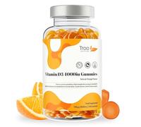 Troo Health Care Vitamin D3 4000iu - 150 Natural Orange Flavour Chewable Gummies - Five Months Supply - Non GMO Tasty Gummy Supplement to Support Immune Function and Help Maintain Bones and Teeth