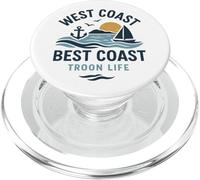 Troon Life West, Coast Best Coast Ocean, Vibe PopSockets PopGrip for MagSafe