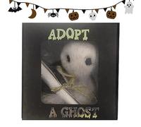 TROONZ Adopt a Ghost, 2024 New Cute Halloween Plush Ghost, Ghost Band Plush Doll with A Tiny Scroll, 2023 New Halloween Decoration Creative Doll Gift for Ghost Stories