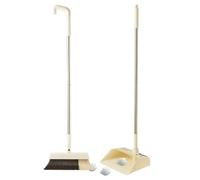 TROONZ Broom and Dustpan Set | Long Handle Dust Pan and Brush Set | Soft Bristles Broom Dustpan Set for Kitchen, Lobby Floor, Offices, Room and Home