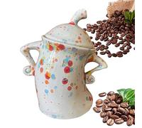 TROONZ Canister With, Cute Sassy Storage Canister, Large Ceramics Jar With Lid, Food Storage Jar With Airtight Lid For Kitchen, Dining Room Tabletop Funny Fashion Decoration
