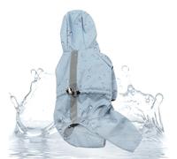TROONZ Dog Raincoat with Hood - Lightweight and Adjustable, Waterproof Dog Rain Coat with Reflective Strap and Le-ash Holes, Windproof Jacket for Small Medium Dogs