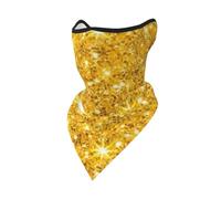 TROONZ Face Cover, Windproof Bandana UV Protection Outdoor Sports Face Mask Neck Gaiter Unisex Gold Glitter