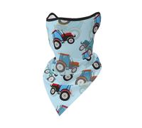 TROONZ Face Cover, Windproof Bandana UV Protection Outdoor Sports Face Mask Neck Gaiter Unisex Multicolored Tractors Pattern