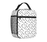 TROONZ Lunch Bag,Black Hearts Insulated Lunch Box Lunch Tote Bag Picnic Lunch Box for Work School Picnic