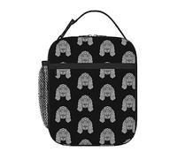 TROONZ Lunch Bag,Black White Cocker Spaniel Insulated Lunch Box Lunch Tote Bag Picnic Lunch Box for Work School Picnic