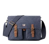 Troop London TRP0210 Classic Canvas Messenger Bag Blue