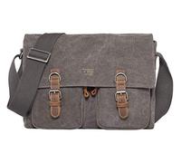 Troop London TRP0210 Classic Canvas Messenger Bag (Charcoal)