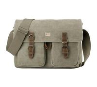 Troop London TRP0210 Classic Canvas Messenger Bag Khaki