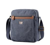 Troop London TRP0218 Classic Canvas Across Body Bag Blue