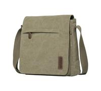 Troop London TRP0219 Classic Canvas Across Body Bag Khaki