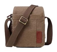Troop London TRP0220 Classic Canvas Across Body Bag Brown