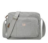Troop London TRP0234 Classic Canvas Across Body Bag Ash Grey