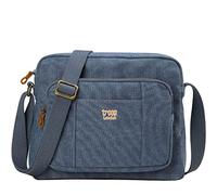 Troop London TRP0234 Classic Canvas Across Body Bag Blue