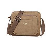 Troop London TRP0235 Classic Canvas Across Body Bag Brown