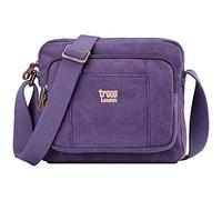 Troop London TRP0235 Classic Canvas Across Body Bag Purple