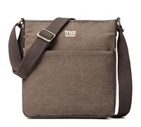 Troop London TRP0236 Classic Canvas Across Body Bag Brown