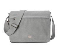 Troop London TRP0240 Classic Canvas Laptop Messenger Bag - 16.5 Diagonally Ash Grey