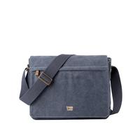 Troop London TRP0240 Classic Canvas Laptop Messenger Bag - 16.5 Diagonally Blue