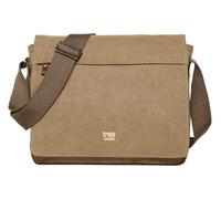Troop London TRP0240 Classic Canvas Laptop Messenger Bag - 16.5 Diagonally Brown