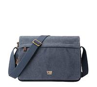 Troop London TRP0241 Classic Canvas Messenger Bag Blue