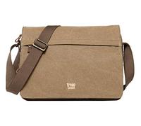 Troop London TRP0241 Classic Canvas Messenger Bag Brown