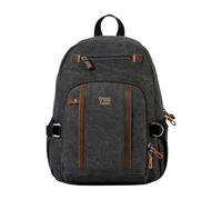 Troop London TRP0256 Classic Canvas Backpack - Medium (Black Stone Washed)