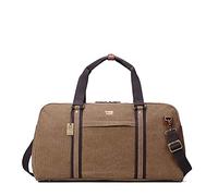 Troop London TRP0389 Classic Canvas Travel Duffel Bag, Large Holdall Brown