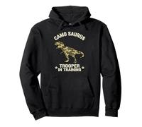 Trooper in Training Camo Saurus Military Kids boy Pullover Hoodie