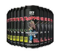 Trooper x Crew Republic Progressive Lager | 12 x 500ml Cans | 5% ABV Craft German Lager | Iron Maiden Collaboration Beer | Hoppy and Fresh