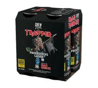 Trooper x Crew Republic Progressive Lager | 4 x 500ml Cans | 5% ABV Craft German Lager | Iron Maiden Collaboration Beer | Hoppy and Fresh | Munich Brewed