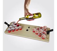 trooplex Shot pong: ideal extension for beer pong lovers Mini beer pong ideal for parties festivals as a gift or for pre-heating drinking game set for short including 20 cups red cups