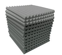 Trooth Acoustic Foam Panels 12 Pcs, Soundproof Wall Panels 30x30x5cm, High Density Sound Absorbing Panel for Walls Black